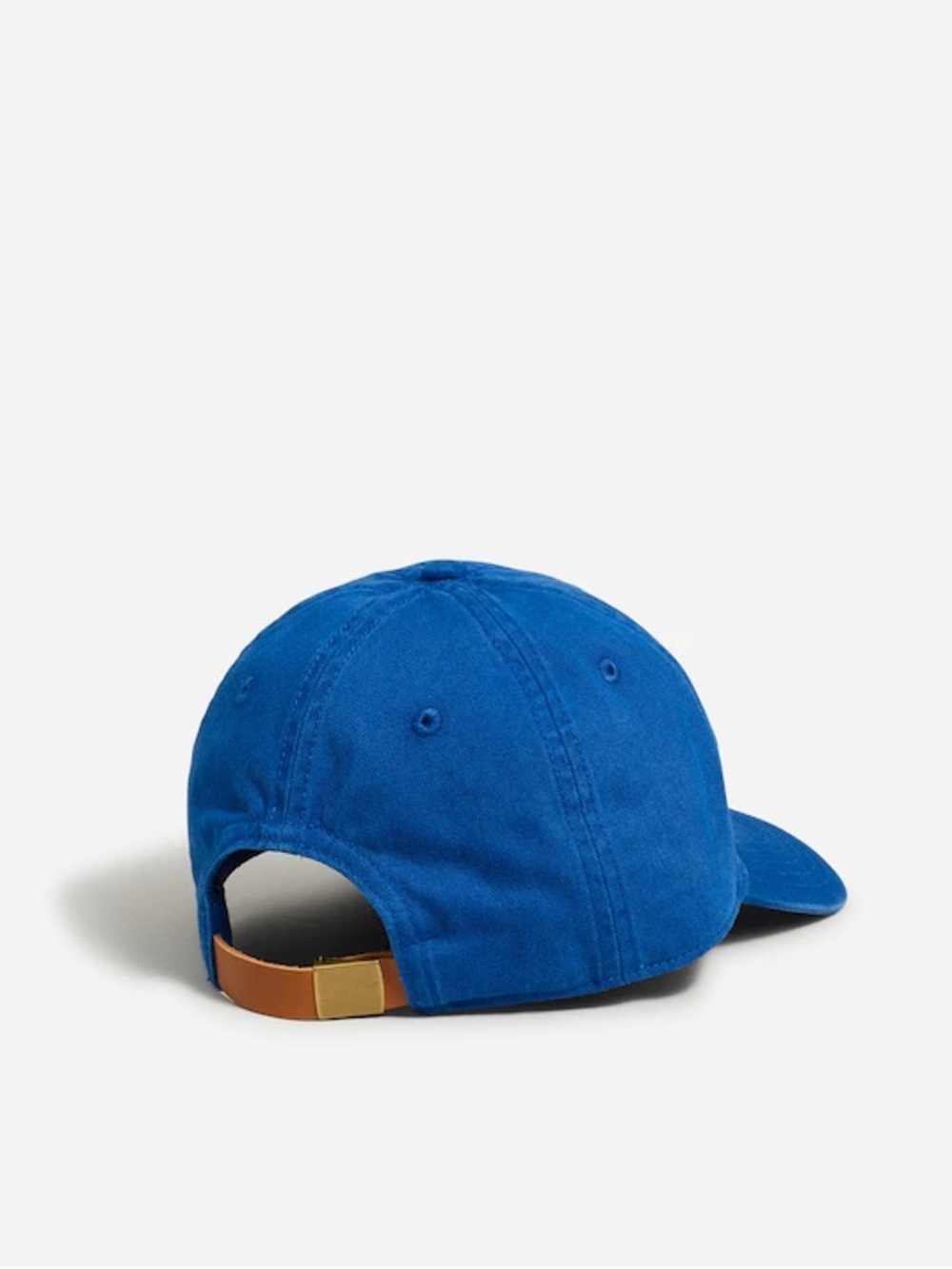 Madewell Organic Cotton Broken In Baseball Cap One Size Blue Leather Strap - Picture 2 of 6